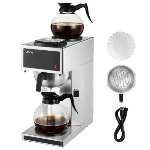 Cafetera de goteo comercial vevor 12 tazas