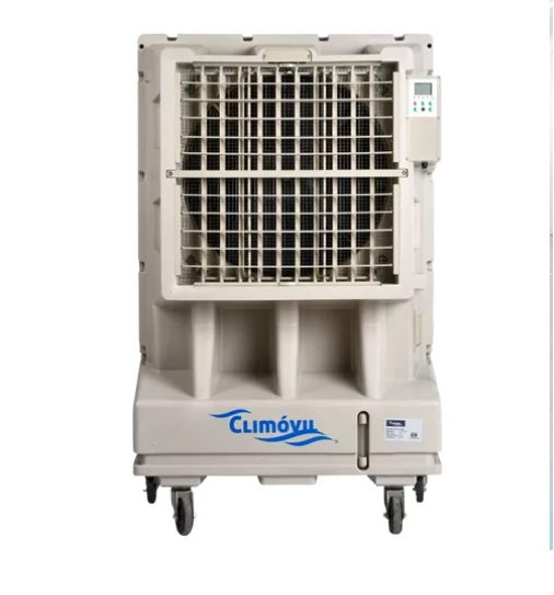 <p>Enfriador De Aire Evaporativo Portátil Climovil Classic Home</p>
<ul>
<li>Cobertura 70 Mts </li>
<li>Potencia 250W</li>
</ul> Enfriador de aire evaporativo portátil