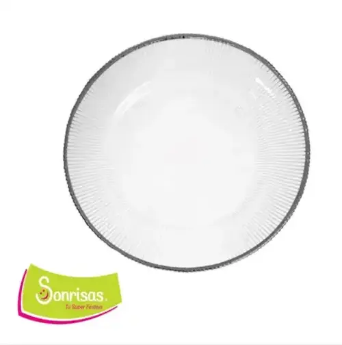 Plato base filo plata