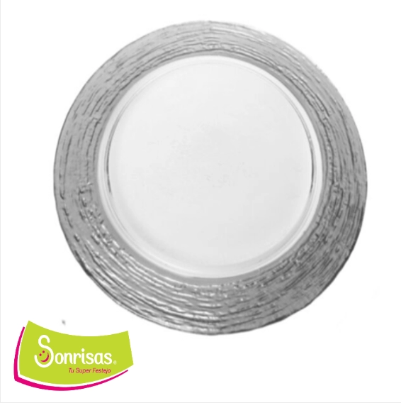 Plato base textura plata