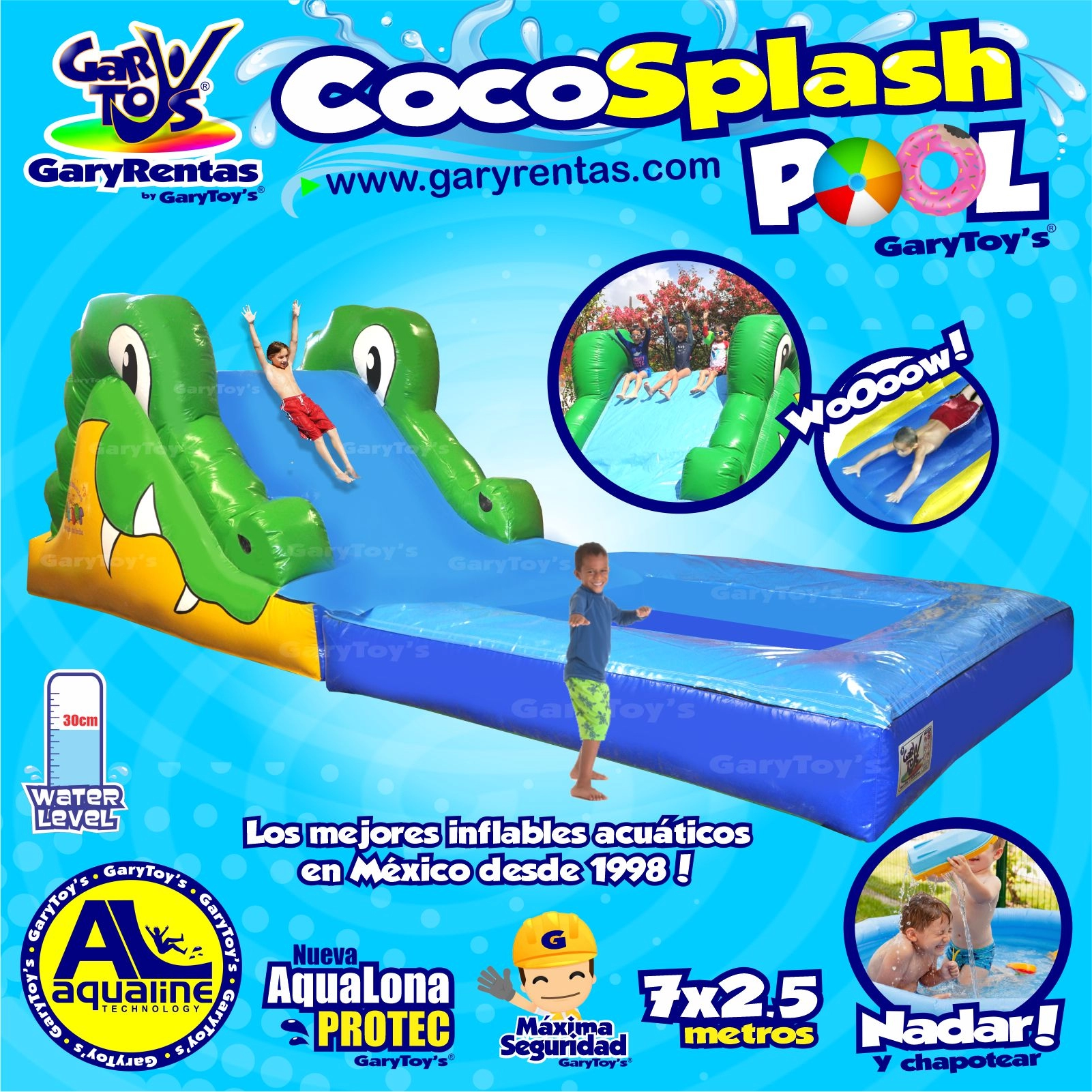 Piscina hinchable cocosplash para fiestas y eventos