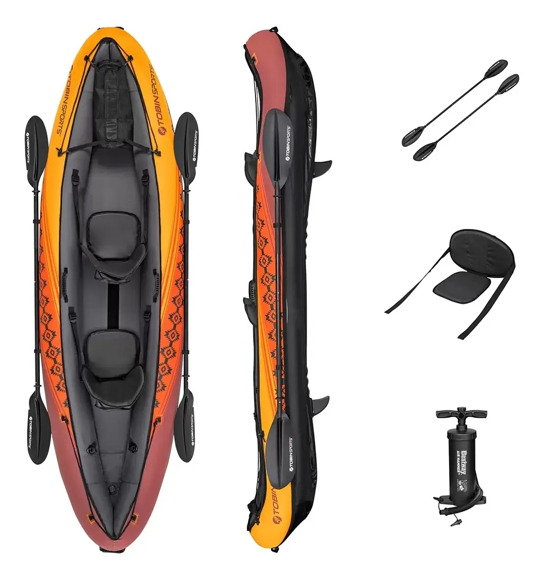 Kayak inflable tobin sports 2 personas - 3.30m